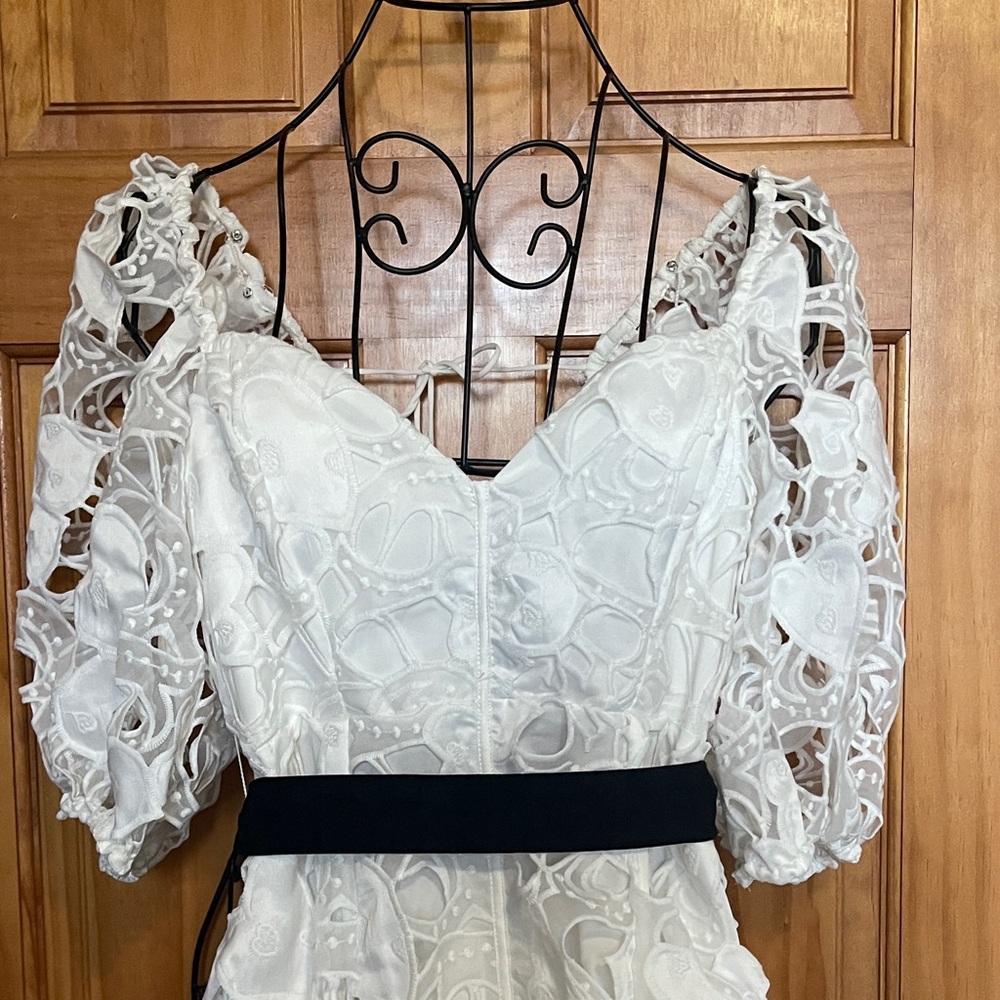 NWT For Love and Lemons Elegant White Lace Dress Size S